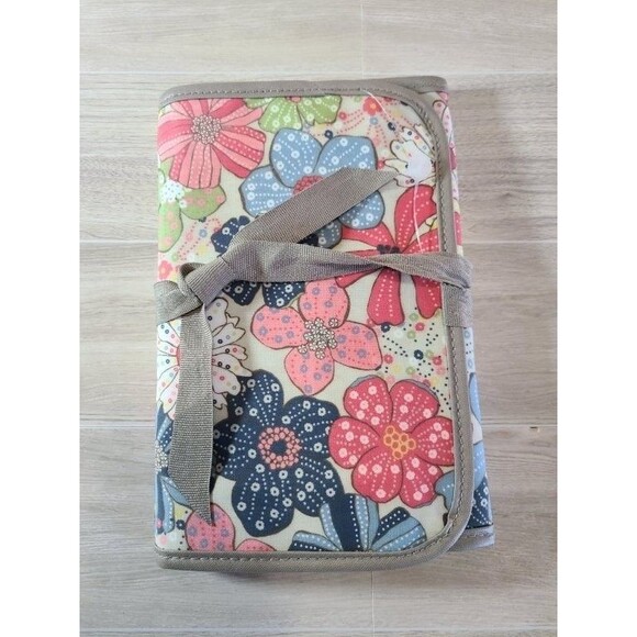 Thirty-One Floral Journal Folder – Organizer Case with Strap, Multicolor Flowers - Picture 1 of 7